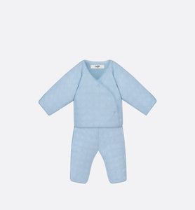 Newborn Gift Set • Sky Blue Cannage Cotton Voile