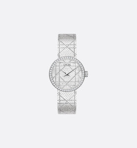 La D My Dior • Ø 25 mm, Steel and Diamonds