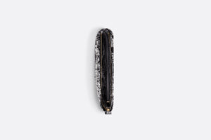 DiorTravel Zipped Pouch • Black and White Technical Fabric with Plan de Paris Motif