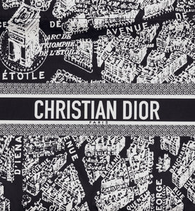 DiorTravel Zipped Pouch • Black and White Technical Fabric with Plan de Paris Motif