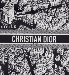DiorTravel Zipped Pouch • Black and White Technical Fabric with Plan de Paris Motif