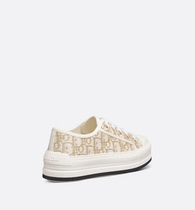 Walk'n'Dior Platform Sneaker • Gold-Tone Dior Oblique Cotton with Metallic Thread Embroidery
