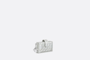Lady Dior 5-Gusset Card Holder • Iridescent Metallic Silver-Tone Cannage Lambskin