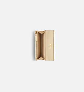 Dior Or Dior Caro XS Wallet • Iridescent Metallic Gold-Tone Cannage Lambskin
