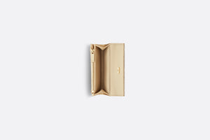 Dior Or Dior Caro XS Wallet • Iridescent Metallic Gold-Tone Cannage Lambskin