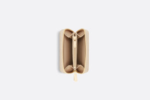 Small Lady Dior Voyageur Coin Purse • Sand-Colored Cannage Lambskin