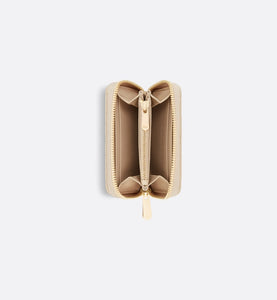 Small Lady Dior Voyageur Coin Purse • Sand-Colored Cannage Lambskin