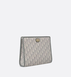 Medium 30 Montaigne Pouch • Gray Dior Oblique Jacquard