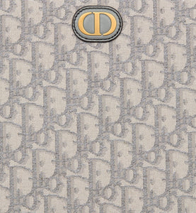 Medium 30 Montaigne Pouch • Gray Dior Oblique Jacquard