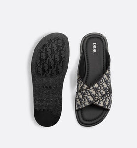 Dior Alias Sandal • Beige and Black Dior Oblique Jacquard
