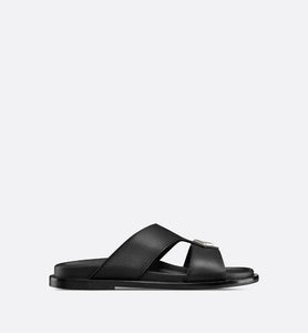 Dior Aqua Sandal • Black Grained Calfskin