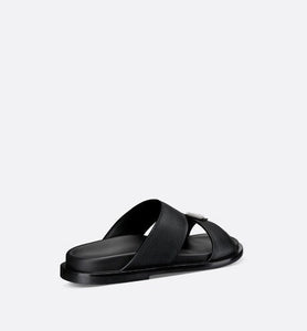 Dior Aqua Sandal • Black Grained Calfskin