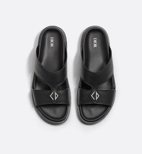 Dior Aqua Sandal • Black Grained Calfskin