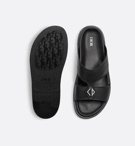 Dior Aqua Sandal • Black Grained Calfskin