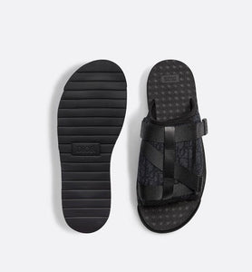 Dior Alpha Sandal • Black Dior Oblique Jacquard