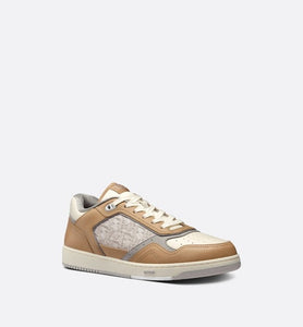 B27 Low-Top Sneaker • Beige and Cream Smooth Calfskin with Cream Dior Oblique Jacquard