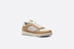 B27 Low-Top Sneaker • Beige and Cream Smooth Calfskin with Cream Dior Oblique Jacquard