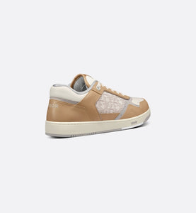 B27 Low-Top Sneaker • Beige and Cream Smooth Calfskin with Cream Dior Oblique Jacquard