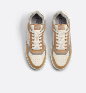 B27 Low-Top Sneaker • Beige and Cream Smooth Calfskin with Cream Dior Oblique Jacquard