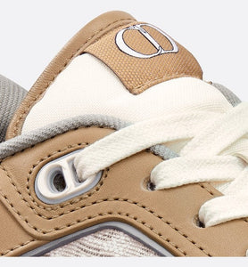B27 Low-Top Sneaker • Beige and Cream Smooth Calfskin with Cream Dior Oblique Jacquard