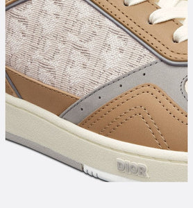 B27 Low-Top Sneaker • Beige and Cream Smooth Calfskin with Cream Dior Oblique Jacquard