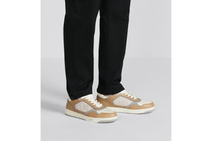 B27 Low-Top Sneaker • Beige and Cream Smooth Calfskin with Cream Dior Oblique Jacquard
