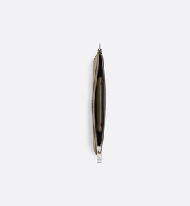A5 Pouch • Beige Grained Calfskin with CD Icon Signature