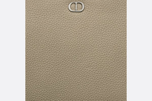 A5 Pouch • Beige Grained Calfskin with CD Icon Signature