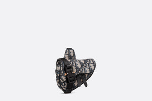 Nano Saddle Bag • Beige and Black Dior Oblique Jacquard