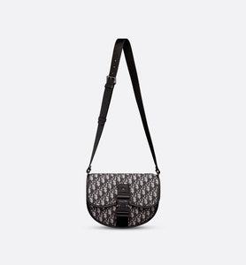 Gallop Bag with Strap • Beige and Black Dior Oblique Jacquard