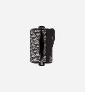 Mini Roller Bag with Strap • Beige and Black Dior Oblique Jacquard and Black Grained Calfskin