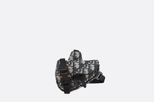 Nano Saddle Bag • Beige and Black Dior Oblique Jacquard