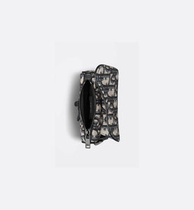 Nano Saddle Bag • Beige and Black Dior Oblique Jacquard