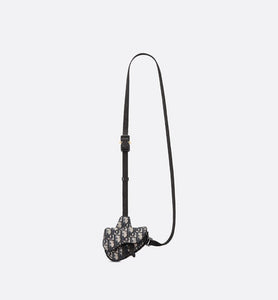 Nano Saddle Bag • Beige and Black Dior Oblique Jacquard