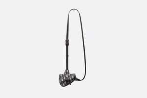 Nano Saddle Bag • Beige and Black Dior Oblique Jacquard