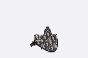 Nano Saddle Bag • Beige and Black Dior Oblique Jacquard