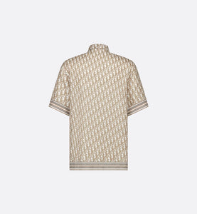 Dior Oblique Short-Sleeved Shirt • Beige Silk Twill
