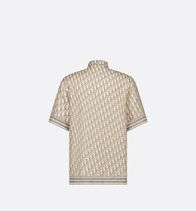 Dior Oblique Short-Sleeved Shirt • Beige Silk Twill