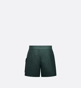 Dior Oblique Swim Shorts • Deep Green Technical Fabric