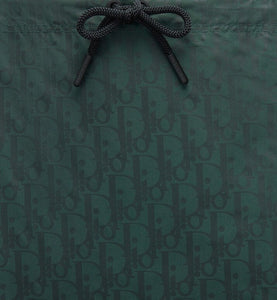 Dior Oblique Swim Shorts • Deep Green Technical Fabric