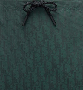 Dior Oblique Swim Shorts • Deep Green Technical Fabric