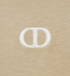 CD Icon Relaxed-Fit T-Shirt • Beige Cotton Jersey