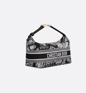 Medium DiorTravel Nomad Pouch • Black and White Technical Fabric with Plan de Paris Motif