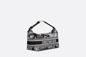 Medium DiorTravel Nomad Pouch • Black and White Technical Fabric with Plan de Paris Motif