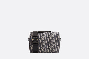 Dior Lingot Pouch • Beige and Black Dior Oblique Jacquard and Black Grained Calfskin