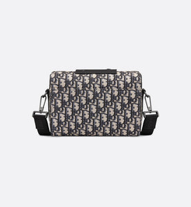 Dior Lingot Pouch • Beige and Black Dior Oblique Jacquard and Black Grained Calfskin