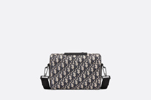 Dior Lingot Pouch • Beige and Black Dior Oblique Jacquard and Black Grained Calfskin