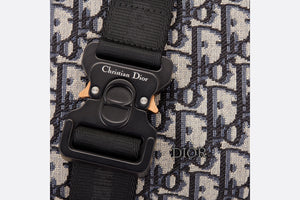 Dior Lingot Pouch • Beige and Black Dior Oblique Jacquard and Black Grained Calfskin
