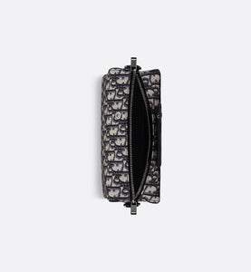 Dior Lingot Pouch • Beige and Black Dior Oblique Jacquard and Black Grained Calfskin