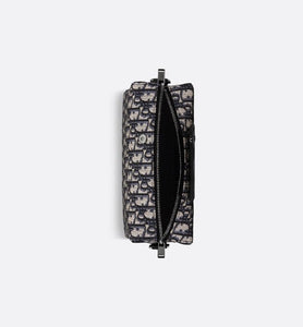 Dior Lingot Pouch • Beige and Black Dior Oblique Jacquard and Black Grained Calfskin